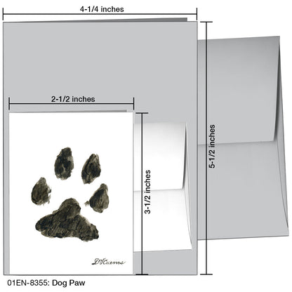 Dog Paw, Greeting Card (8355), Enclosure, printedcanvas.com