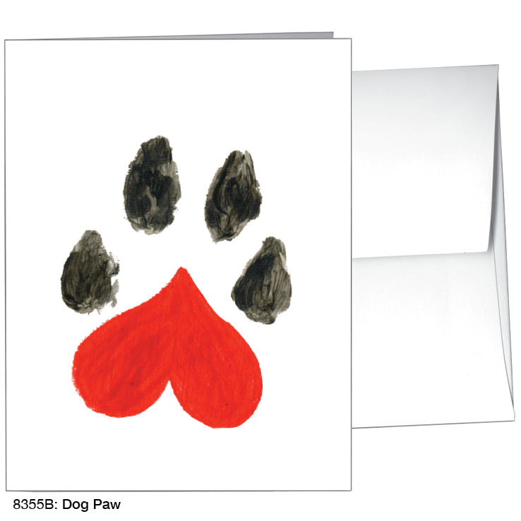 Dog Paw, Greeting Card (#8355B)