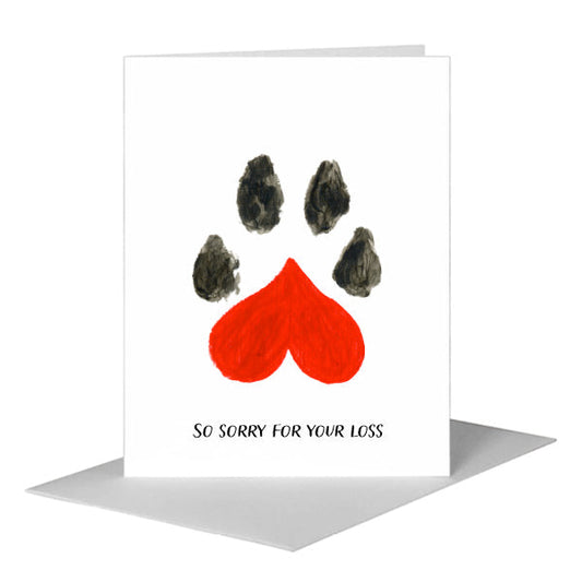 Dog Paw, Greeting Card (#8355C) A2 Card Front, www.printedcanvas.com