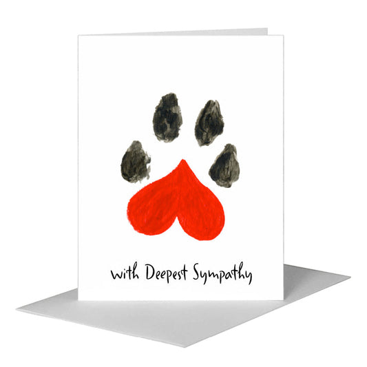 Dog Paw, Greeting Card (#8355D) A2 Card Front, www.printedcanvas.com