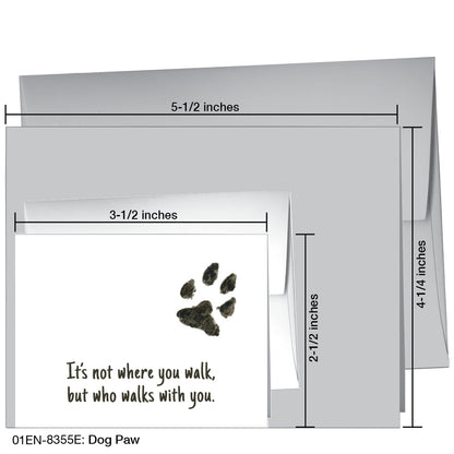 Dog Paw, Greeting Card (8355E), Enclosure, printedcanvas.com