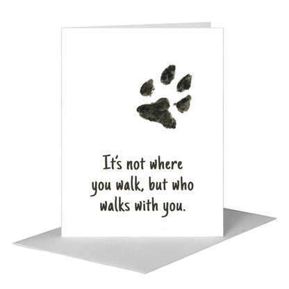 Dog Paw, Greeting Card (#8355F), A2 Card Front, www.printedcanvas.com