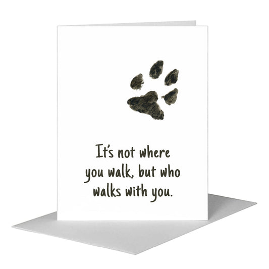 Dog Paw, Greeting Card (#8355F) A2 Card Front, www.printedcanvas.com