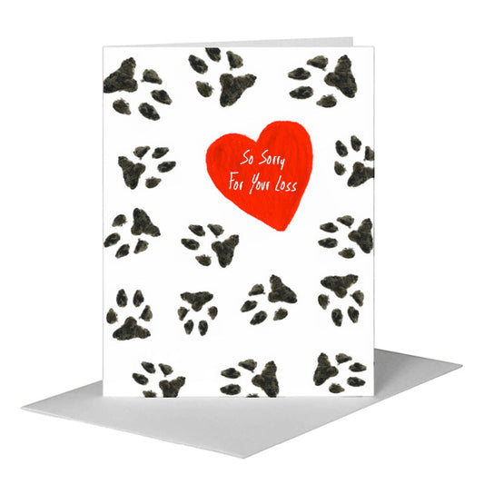 Dog Paw, Greeting Card (#8355GB) A2 Card Front, www.printedcanvas.com