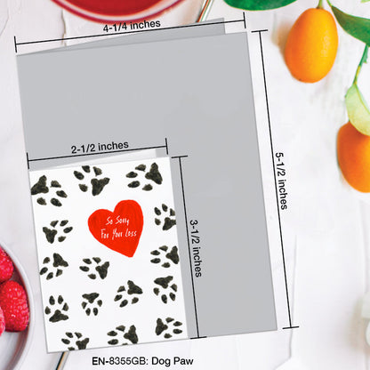 Dog Paw, Greeting Card (8355GB), Enclosure, www.printedcanvas.com