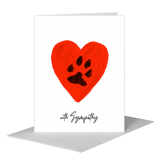 Dog Paw, Greeting Card (#8355JA) A2 Card Front, www.printedcanvas.com