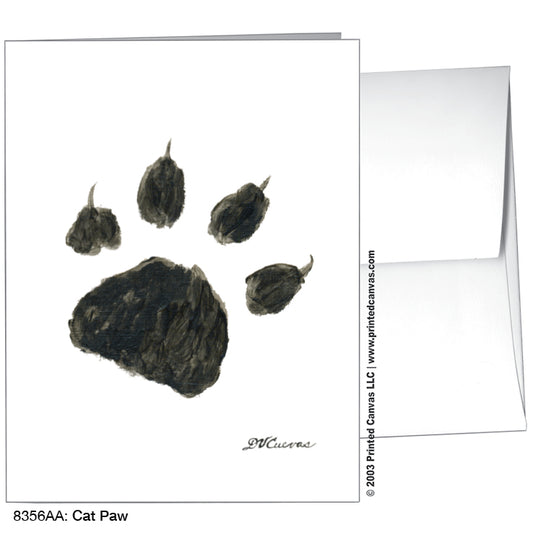 Cat Paw, Greeting Card (#8356AA)