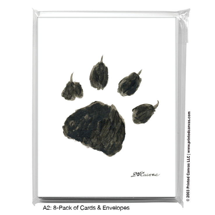 Cat Paw, Greeting Card (#8356AA)