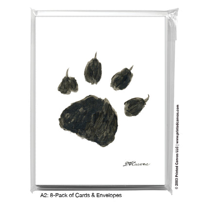 Cat Paw, Greeting Card (#8356AA)
