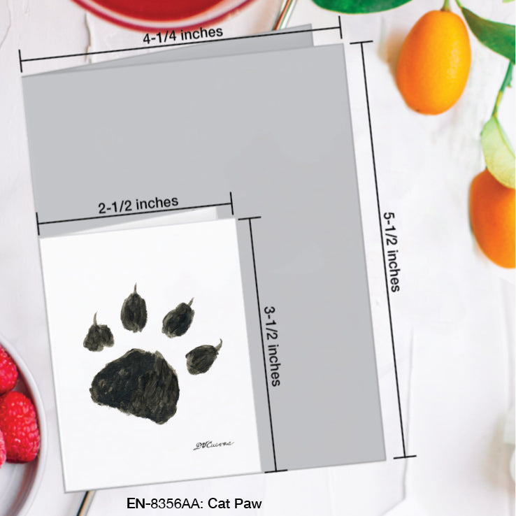 Cat Paw, Greeting Card (#8356AA)