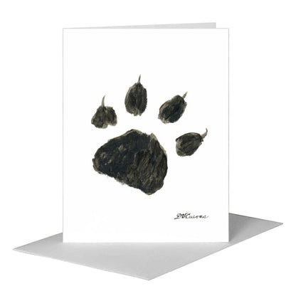 Cat Paw, Greeting Card (#8356AA) A2 Card Front, www.printedcanvas.com