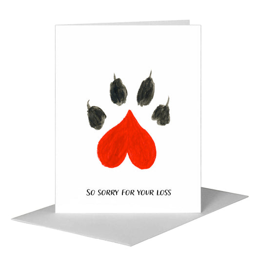 Cat Paw, Greeting Card (#8356B) A2 Card Front, www.printedcanvas.com