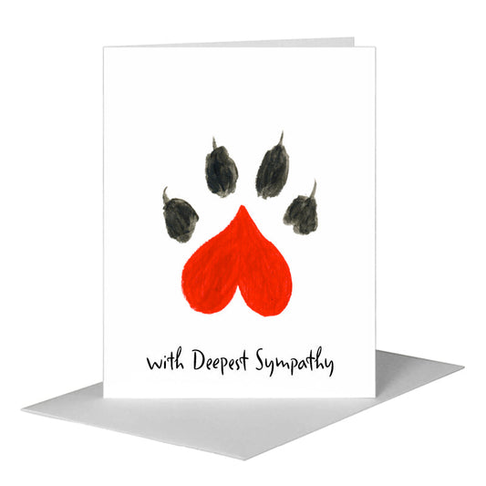 Cat Paw, Greeting Card (#8356C) A2 Card Front, www.printedcanvas.com