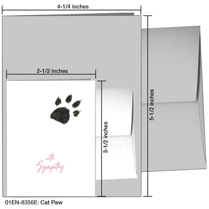 Cat Paw, Greeting Card (8356E), Enclosure, printedcanvas.com