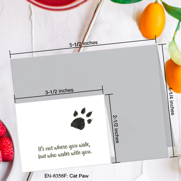 Cat Paw, Greeting Card (8356F), Enclosure, www.printedcanvas.com