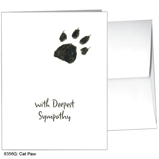 Cat Paw, Greeting Card (#8356G), A2 Card Front, www.printedcanvas.com