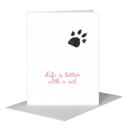 Cat Paw, Greeting Card (#8356H), A2 Card Front, www.printedcanvas.com