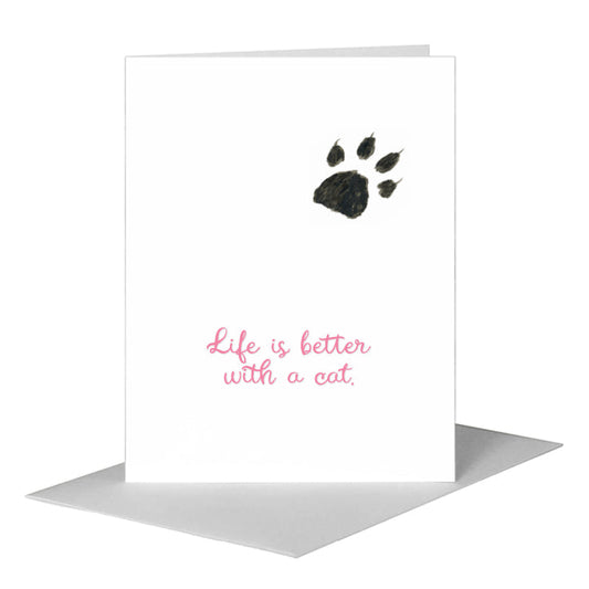 Cat Paw, Greeting Card (#8356H) A2 Card Front, www.printedcanvas.com