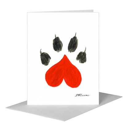 Cat Paw, Greeting Card (#8356Q) A2 Card Front, www.printedcanvas.com