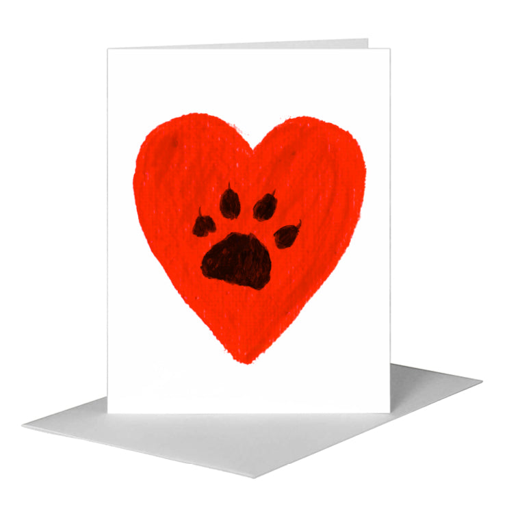 Cat Paw, Greeting Card (#8356V) A2 Card Front, www.printedcanvas.com