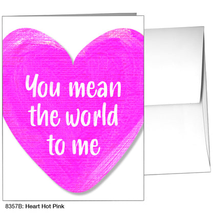 Heart Hot Pink, Greeting Card (8357B)