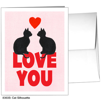 Cat Silhouette, Greeting Card (8360B), A2, printedcanvas.com