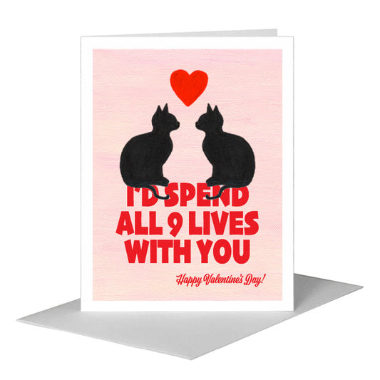 Cat Silhouette, Greeting Card (#8360C) A2 Card Front, www.printedcanvas.com