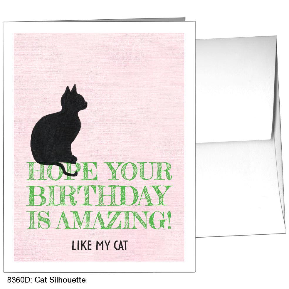 Cat Silhouette, Greeting Card (8360D), A2, printedcanvas.com