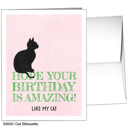 Cat Silhouette, Greeting Card (8360D), A2, printedcanvas.com
