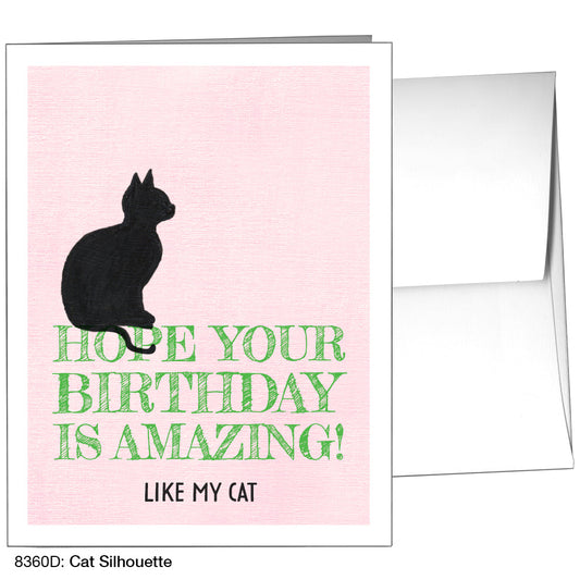Cat Silhouette, Greeting Card (8360D), A2, printedcanvas.com