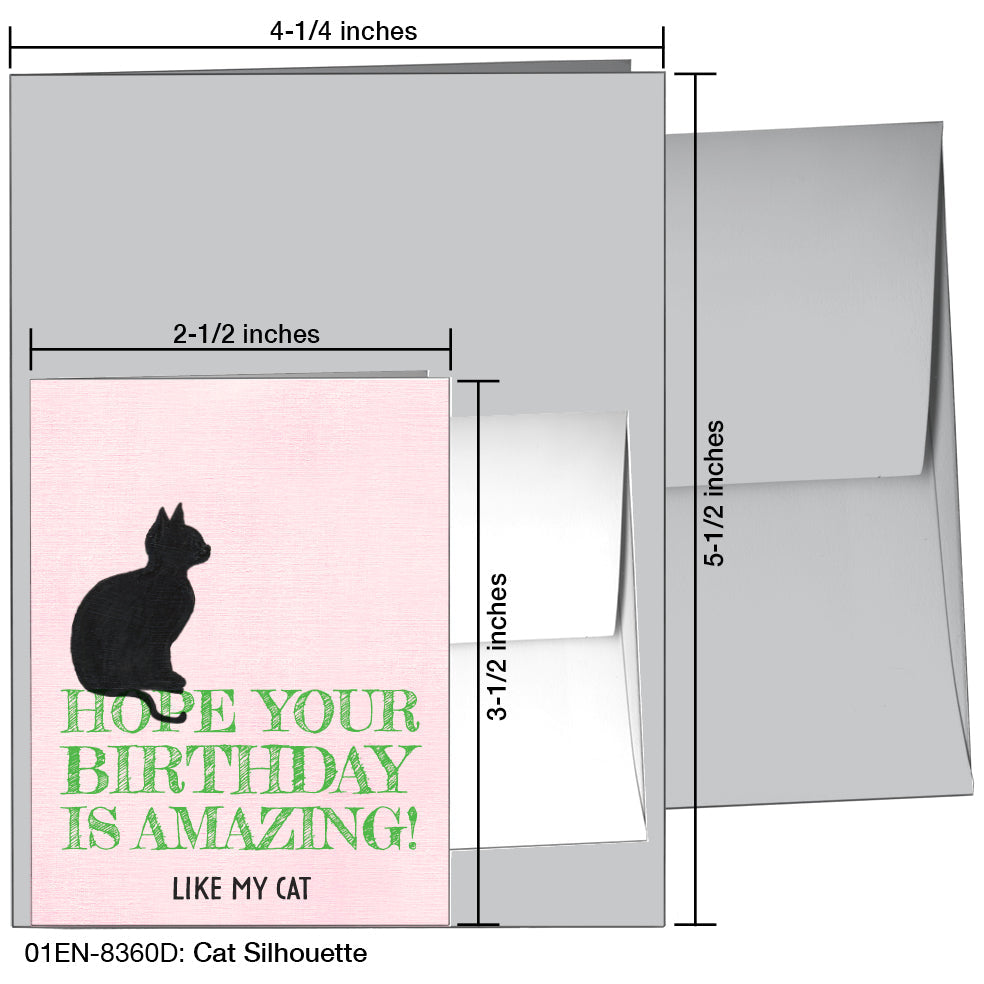 Cat Silhouette, Greeting Card (8360D), Enclosure, printedcanvas.com