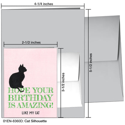 Cat Silhouette, Greeting Card (8360D), Enclosure, printedcanvas.com