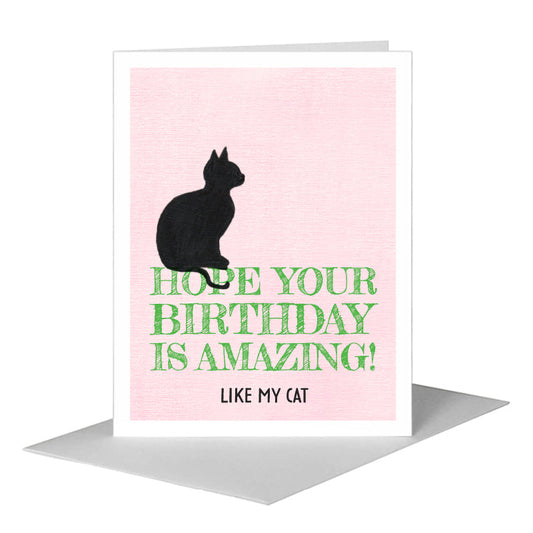 Cat Silhouette, Greeting Card (#8360D) A2 Card Front, www.printedcanvas.com