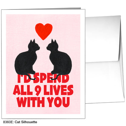 Cat Silhouette, Greeting Card (8360E)