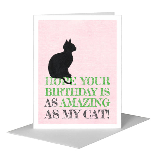 Cat Silhouette, Greeting Card (#8360F) A2 Card Front, www.printedcanvas.com