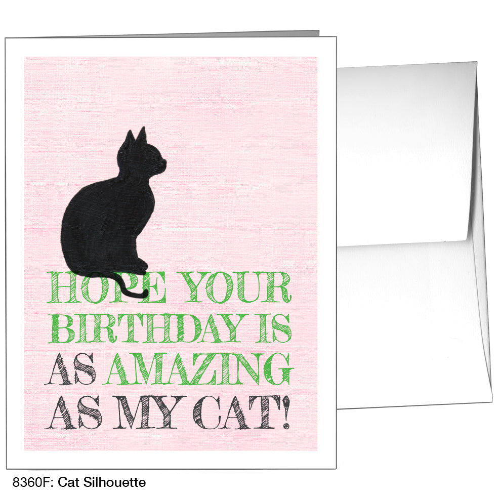 Cat Silhouette, Greeting Card (8360F), A2, printedcanvas.com