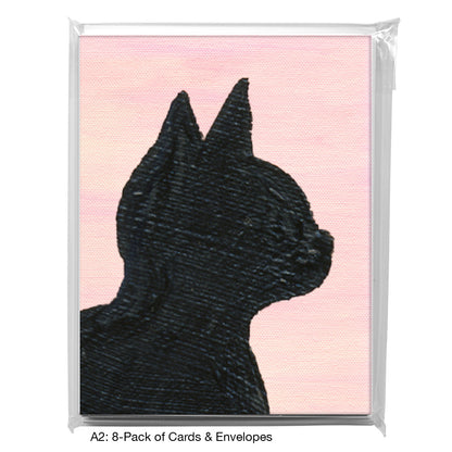 Cat Silhouette, Greeting Card (8360H)