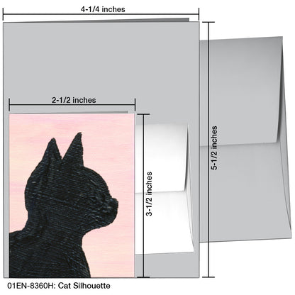 Cat Silhouette, Greeting Card (8360H)