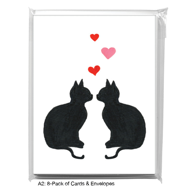 Cat Silhouette, Greeting Card (#8360K), A2 Card 8-Pack, www.printedcanvas.com