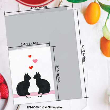 Cat Silhouette, Greeting Card (#8360K)