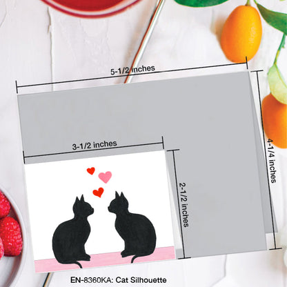 Cat Silhouette, Greeting Card (#8360KA)