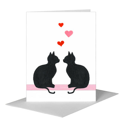 Cat Silhouette, Greeting Card (#8360K), A2 Card Front, www.printedcanvas.com
