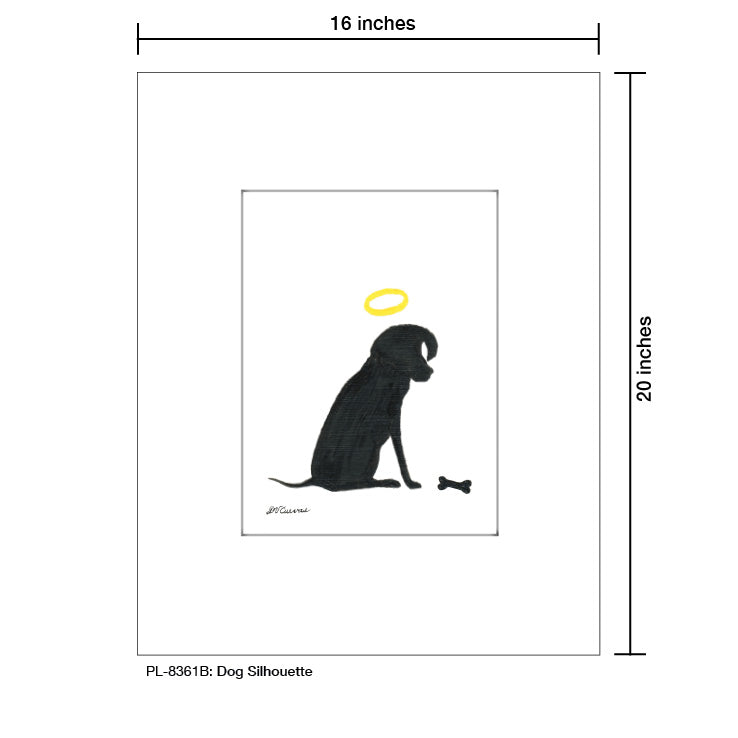 Dog Silhouette, Print (#8361B), Printe Matted, www.printedcanvas.com