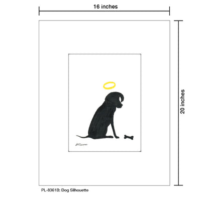 Dog Silhouette, Print (#8361B), Printe Matted, www.printedcanvas.com