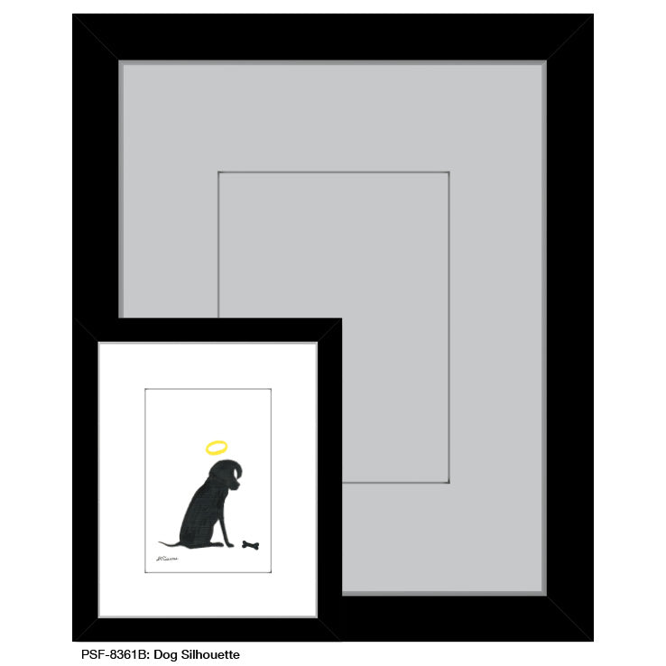 Dog Silhouette, Print (#8361B), Print Matted, www.printedcanvas.com
