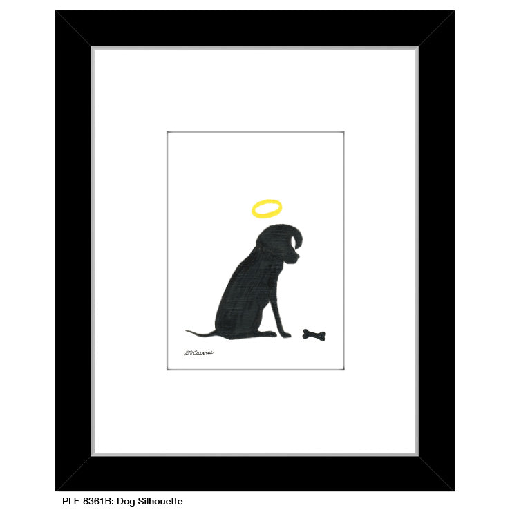 Dog Silhouette, Print (#8361B), Print Matted, www.printedcanvas.com