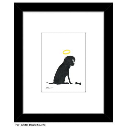 Dog Silhouette, Print (#8361B), Print Matted, www.printedcanvas.com