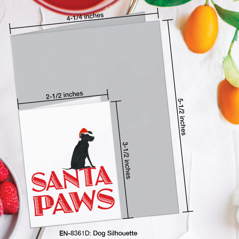 Dog Silhouette, Greeting Card (8361D), Enclosure Card, www.printedcanvas.com