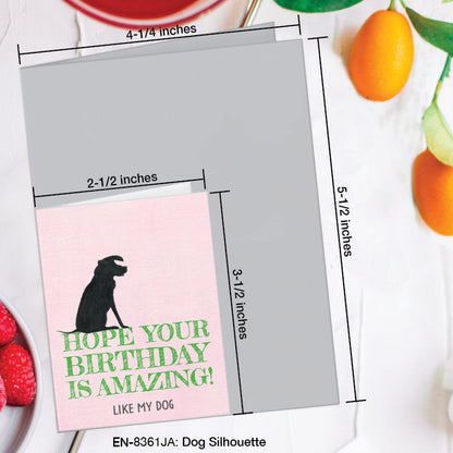 Dog Silhouette, Greeting Card (8361JA), Enclosure, www.printedcanvas.com