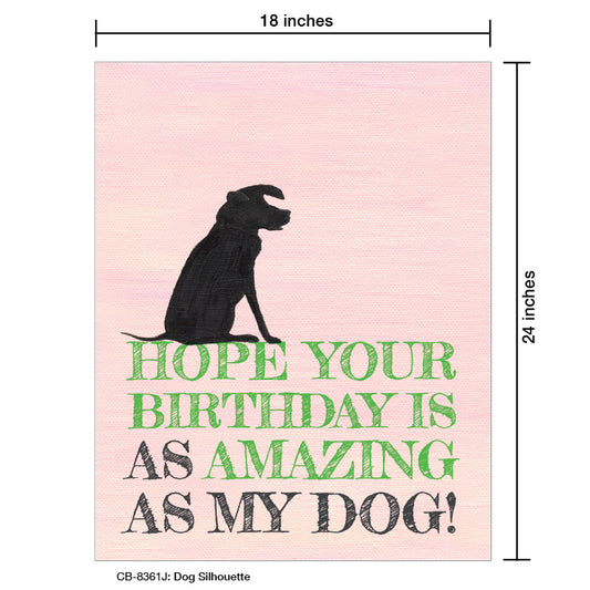 Dog Silhouette, Card Board (8361J), Card Board: 18x24, printedcanvas.com